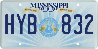 MS license plate HYB832