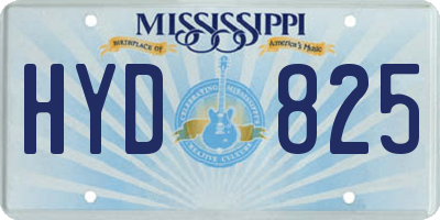 MS license plate HYD825