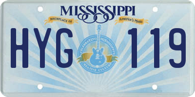 MS license plate HYG119