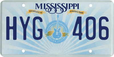MS license plate HYG406