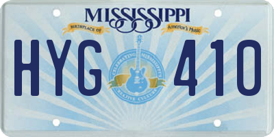MS license plate HYG410