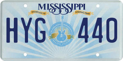 MS license plate HYG440