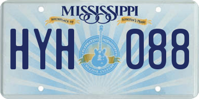 MS license plate HYH088