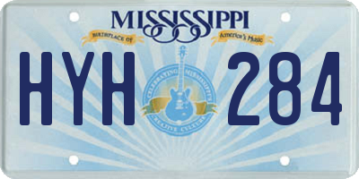 MS license plate HYH284