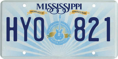 MS license plate HYO821