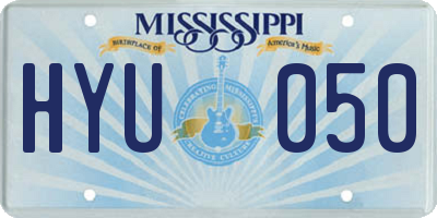 MS license plate HYU050