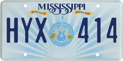 MS license plate HYX414