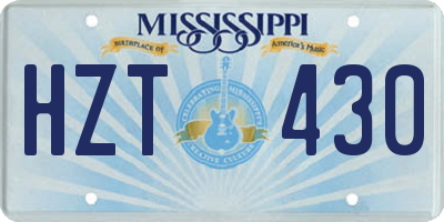 MS license plate HZT430