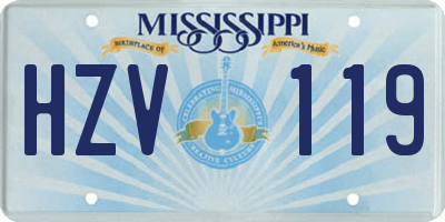 MS license plate HZV119