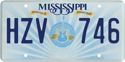 MS license plate HZV746