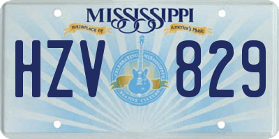 MS license plate HZV829