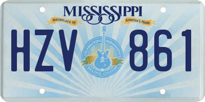 MS license plate HZV861