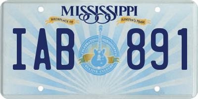 MS license plate IAB891