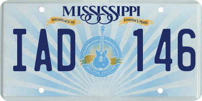 MS license plate IAD146