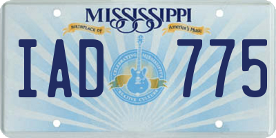 MS license plate IAD775
