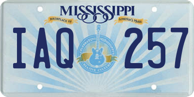 MS license plate IAQ257