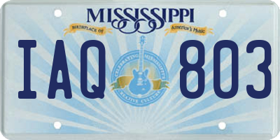 MS license plate IAQ803