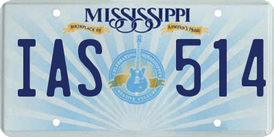 MS license plate IAS514