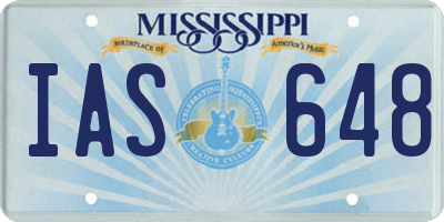 MS license plate IAS648