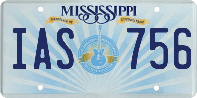 MS license plate IAS756