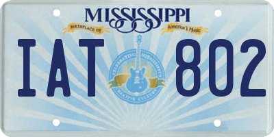 MS license plate IAT802