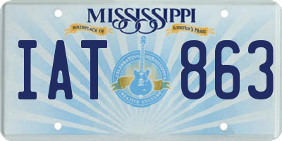 MS license plate IAT863