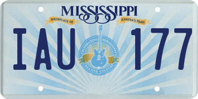 MS license plate IAU177