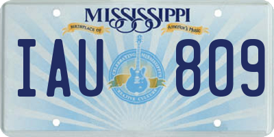 MS license plate IAU809