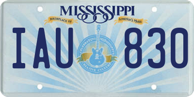 MS license plate IAU830