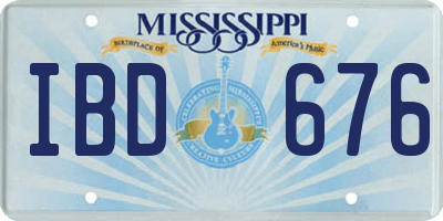 MS license plate IBD676