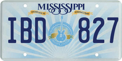 MS license plate IBD827