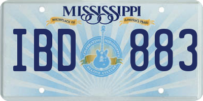 MS license plate IBD883
