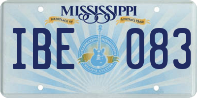 MS license plate IBE083