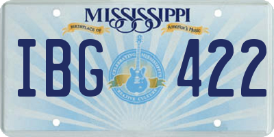 MS license plate IBG422
