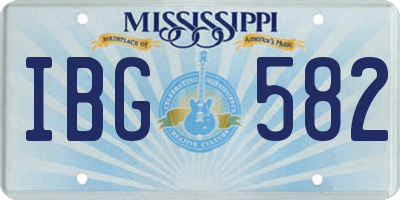 MS license plate IBG582