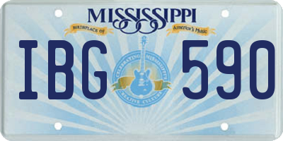 MS license plate IBG590