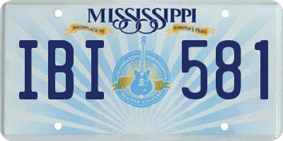 MS license plate IBI581