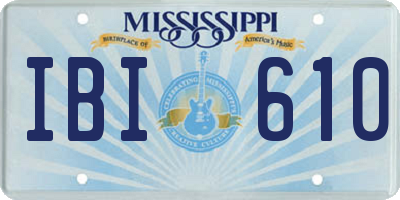 MS license plate IBI610