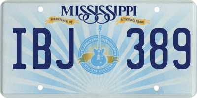 MS license plate IBJ389