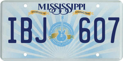 MS license plate IBJ607