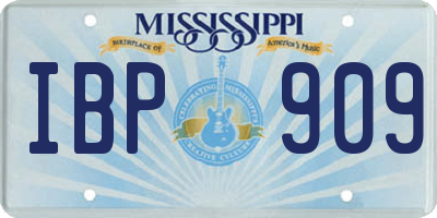 MS license plate IBP909