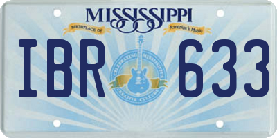 MS license plate IBR633