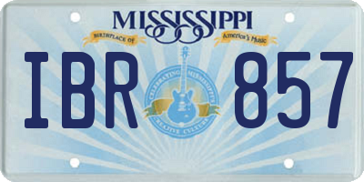MS license plate IBR857