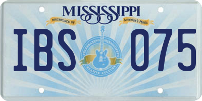 MS license plate IBS075