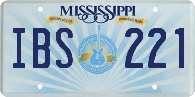 MS license plate IBS221
