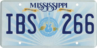 MS license plate IBS266