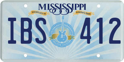 MS license plate IBS412
