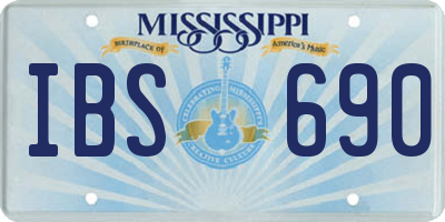 MS license plate IBS690