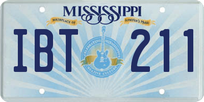 MS license plate IBT211