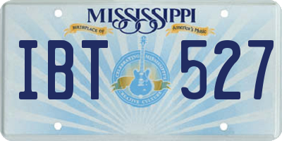 MS license plate IBT527